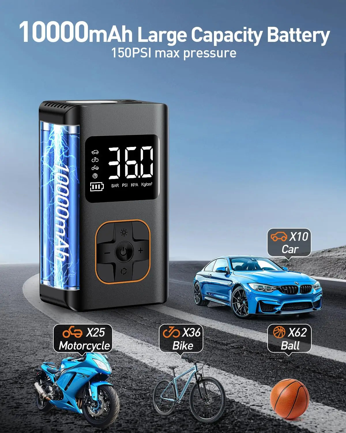 Tire Inflator Portable Air Compressor