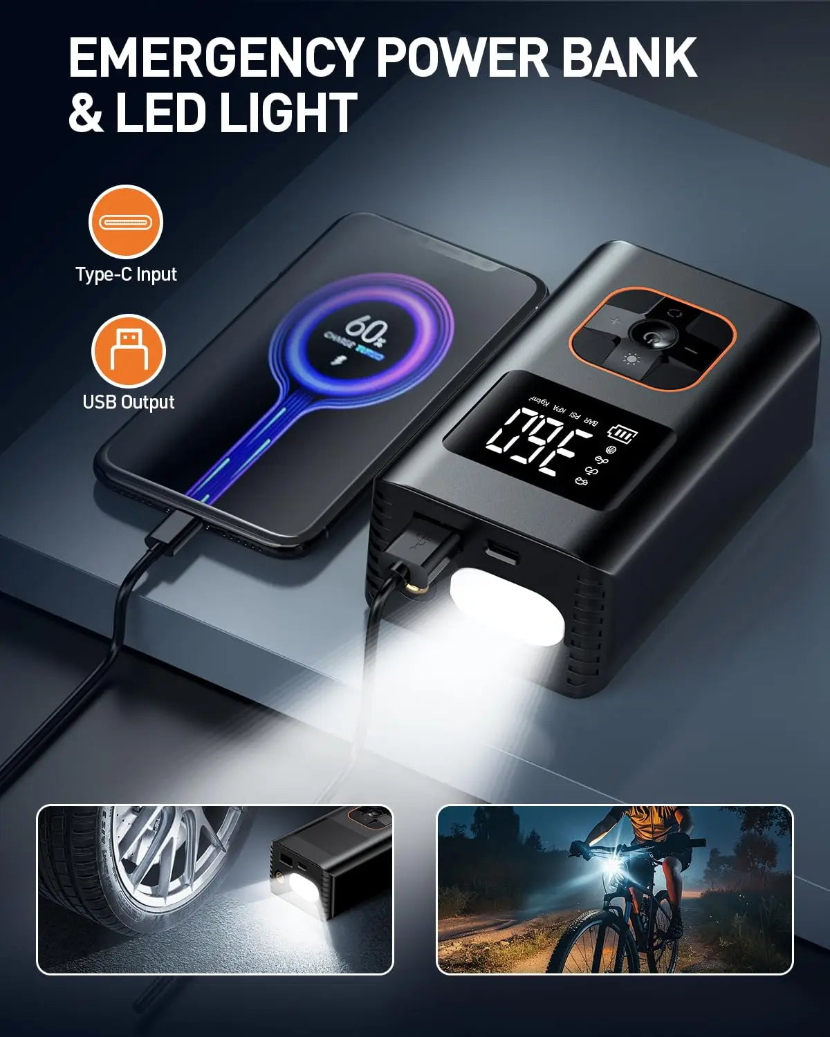 Tire Inflator Portable Air Compressor