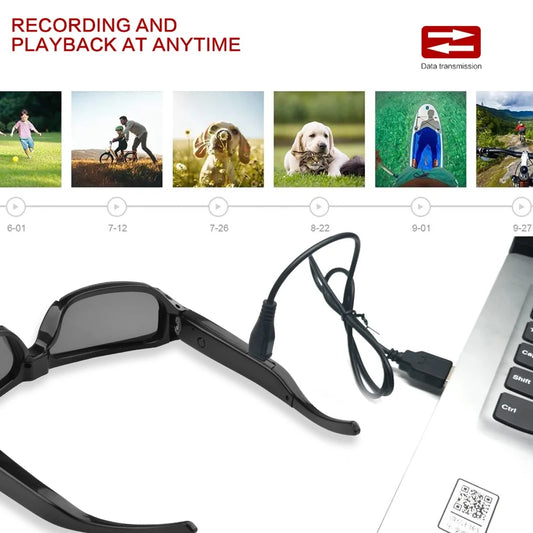 Portable 1080P HD Mini Glasses with Camera and Video Recorder